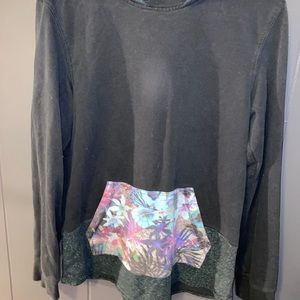 Male Hoodie. Floral Pocket Design. Size Med.